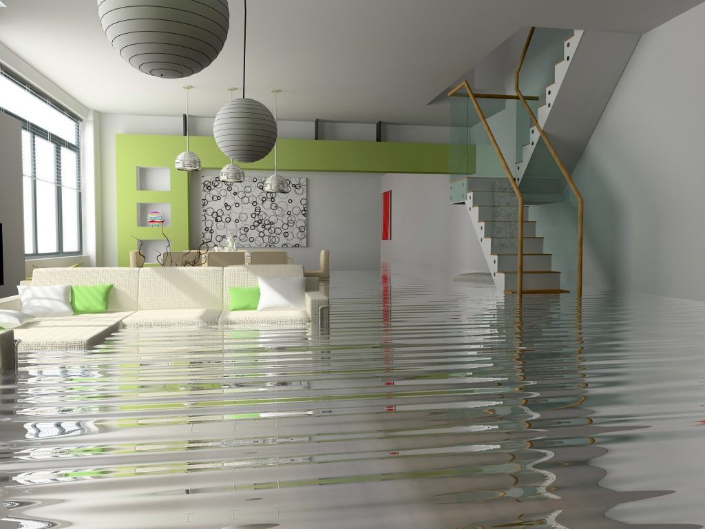 Flooded house