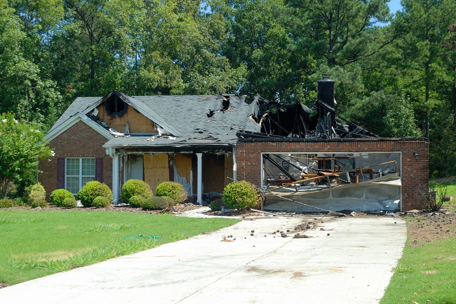 Damaged House after a Fire